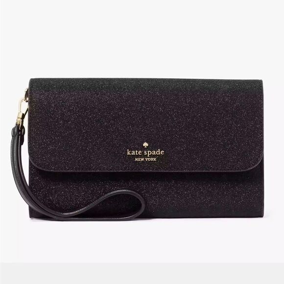 NWT Kate Spade Glimmer‎ Boxed Medium Flap Wristlet - Picture 1 of 10
